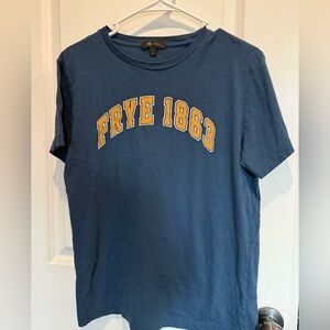 Frye 1863 Graphic Tee Small Navy Short Sleeve Logo T Shirt